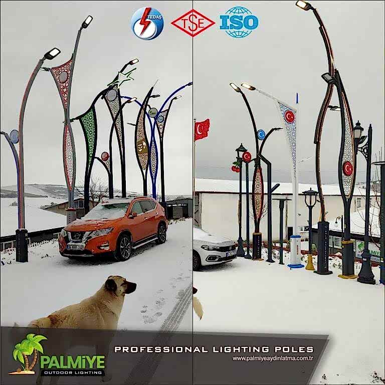 palmiye aydınlatma direkleri