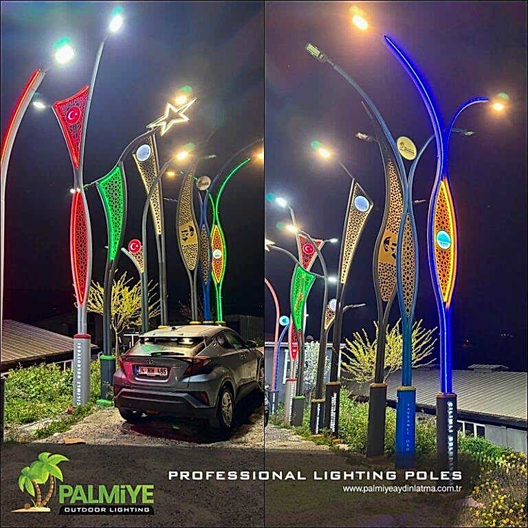 palmiye aydınlatma direkleri
