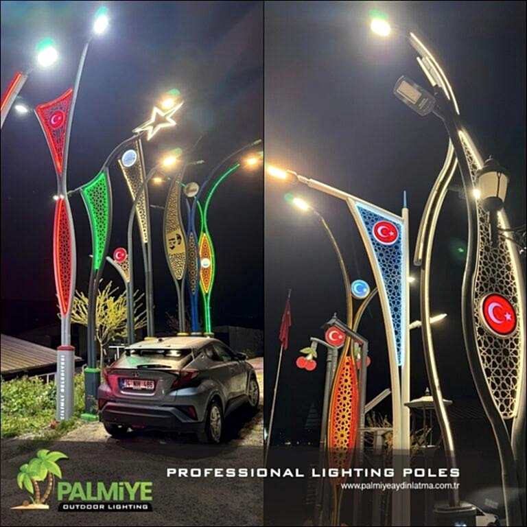 palmiye aydınlatma direkleri