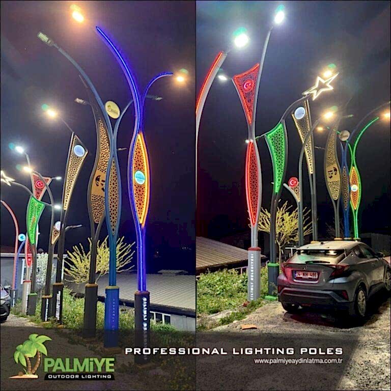 palmiye aydınlatma direkleri