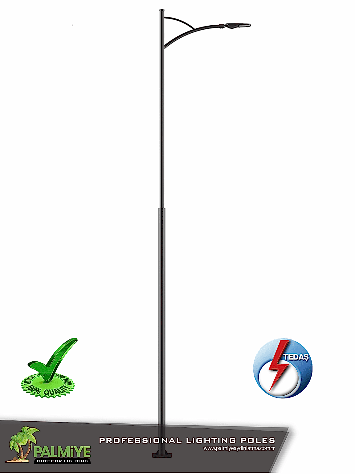Road v1- 10 metre tedaş onaylı aydınlatma direkleri