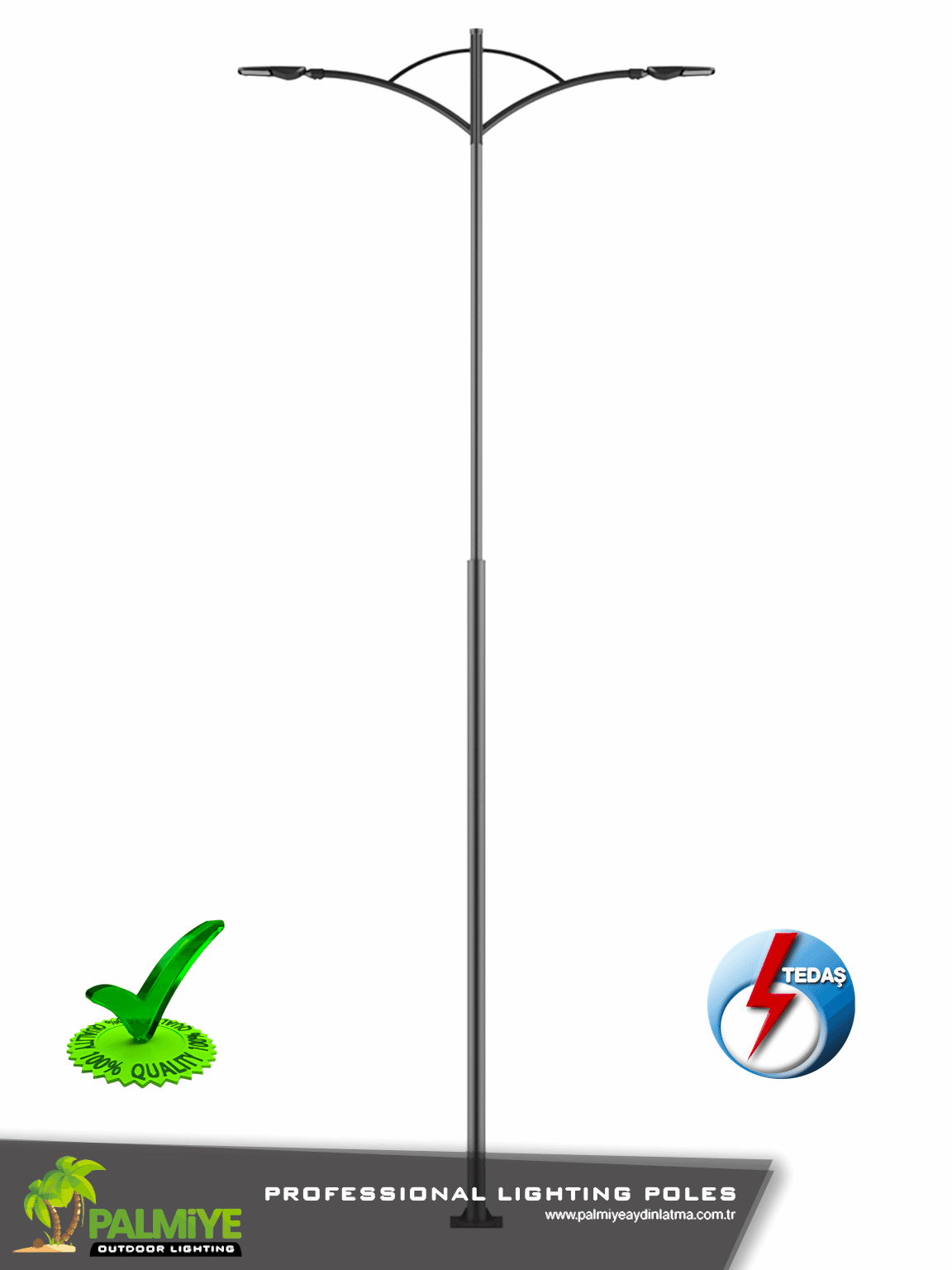 Road v2- 10 metre tedaş onaylı aydınlatma direkleri